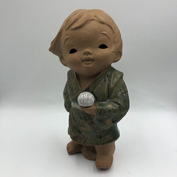 Vintage Terracotta Japanese Red Clay Pottery Figurine Sculpture Collectible Art - Picture 7 of 13